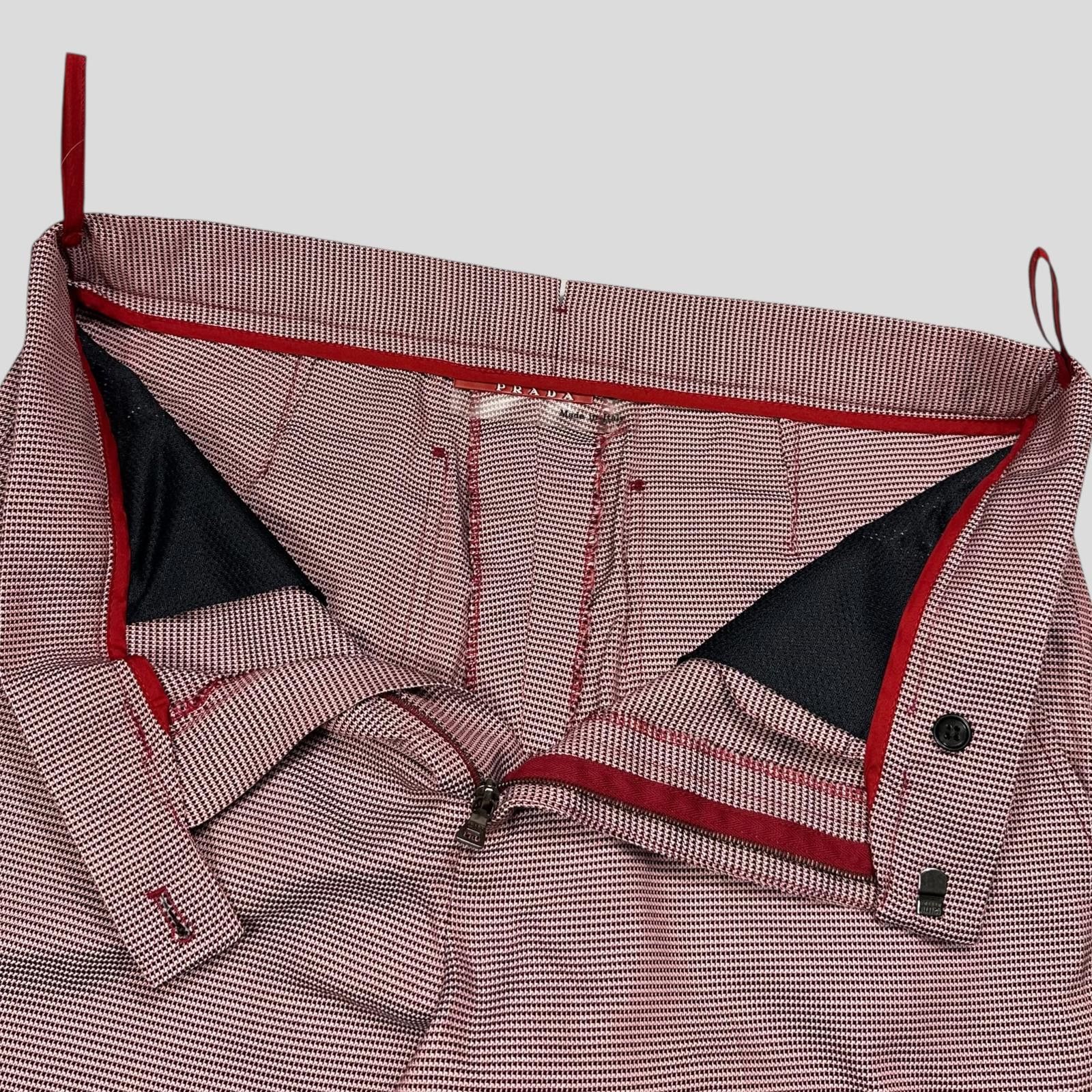 Prada Prada Sport 2001 SAMPLE Houndstooth Stash Pocket Trousers M Size US 32 / EU 48 - 5 Thumbnail
