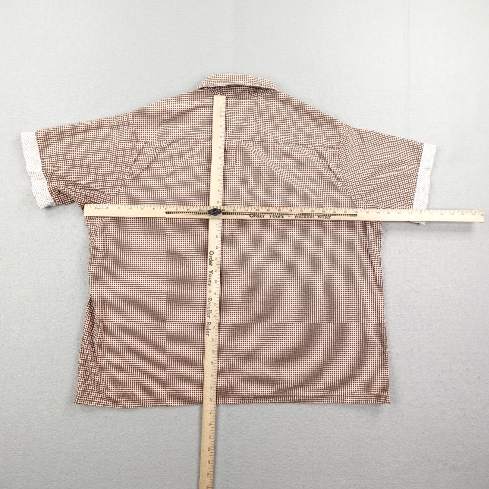 Vintage VINTAGE Don Loper Shirt Mens 2XL Brown Plaid Button-Up Short Sleeve 60s Mens Brown Plaid Size US XXL / EU 58 / 5 - 5 Thumbnail