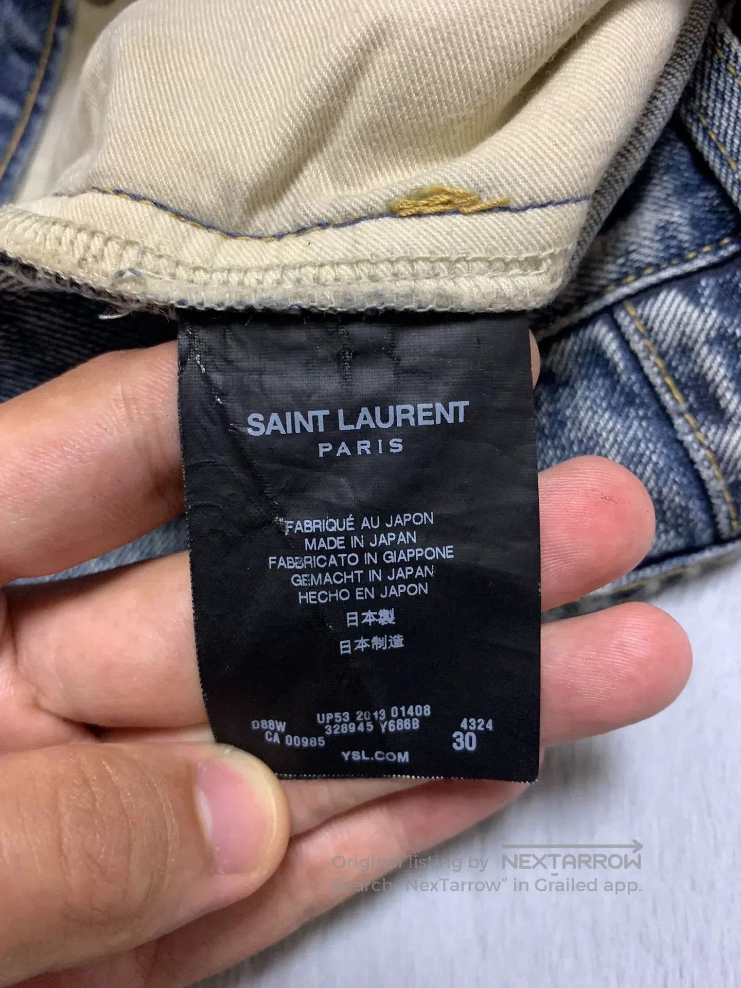 Saint Laurent Paris Saint Laurent Distressed Denim Pants. Size US 30 / EU 46 - 5 Thumbnail