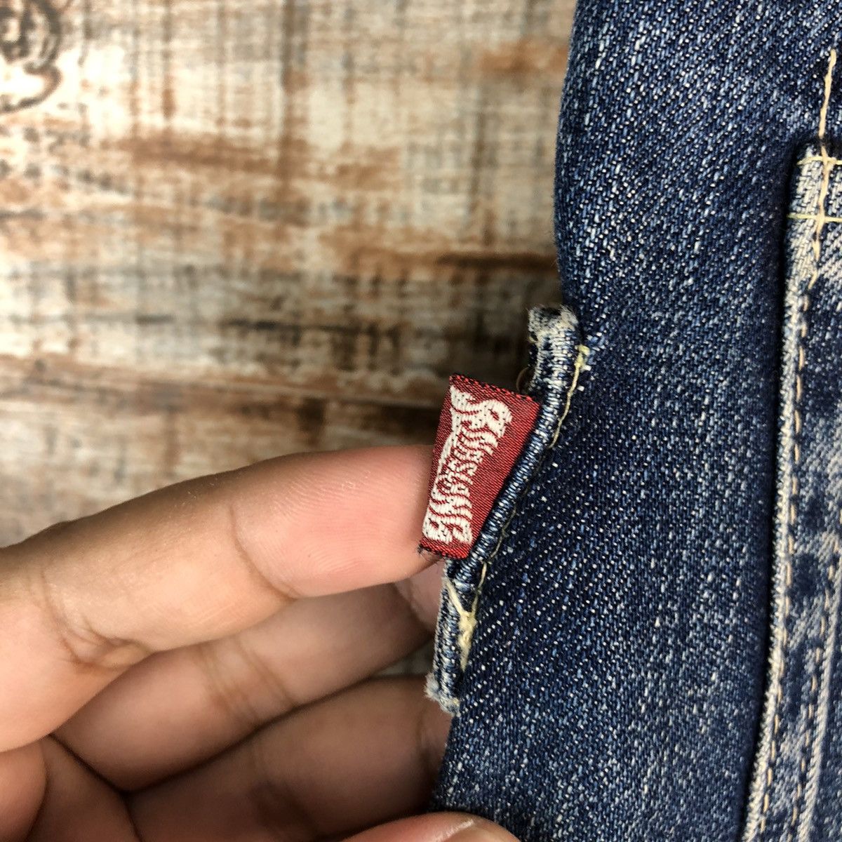 Japanese Brand D RNASlang Japan Distressed ripped buckle back Denim #A2154 Size US 30 / EU 46 - 16 Thumbnail
