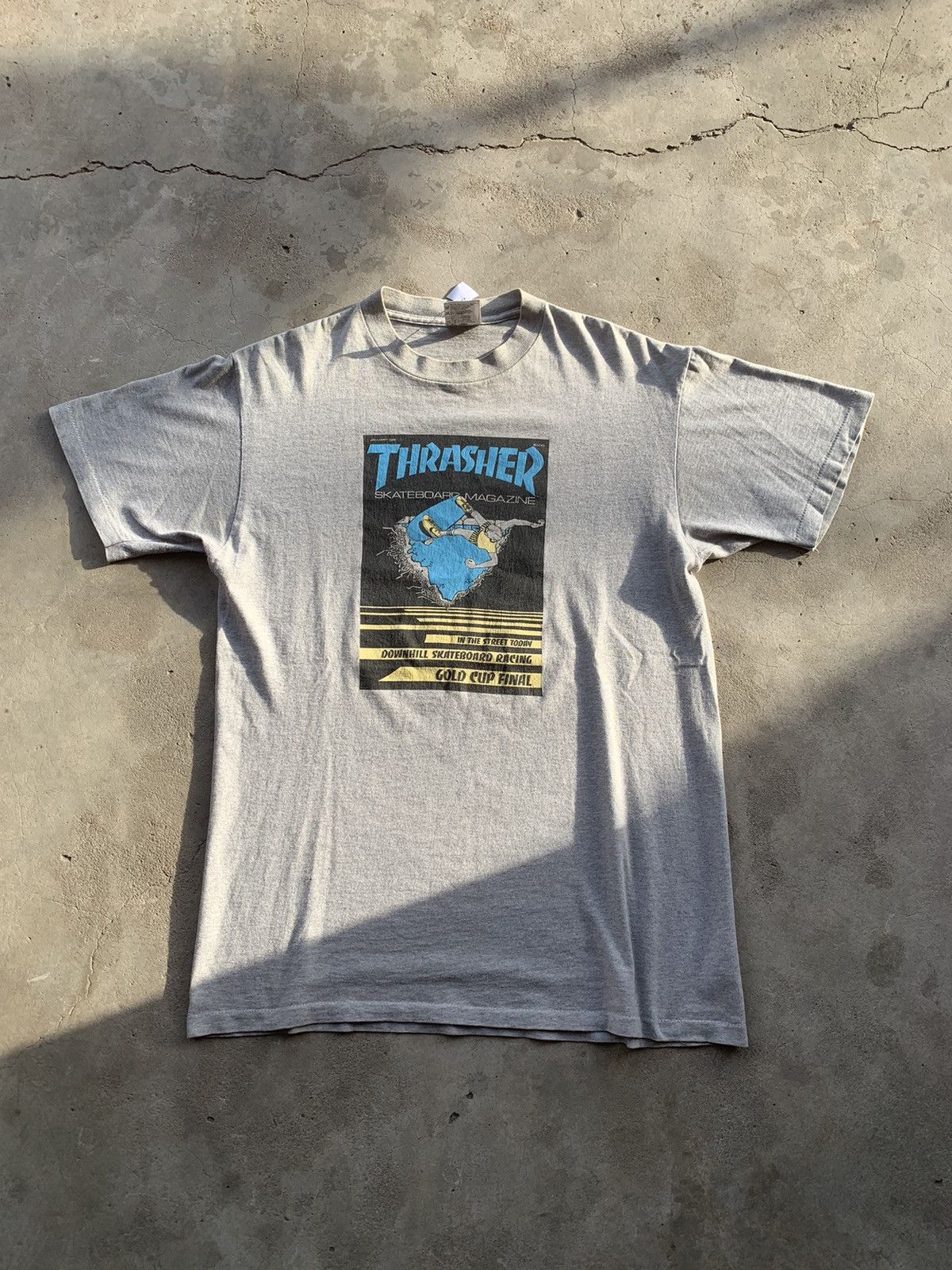image of Thrasher Puzzle 90's in Grey, Men's (Size Medium)