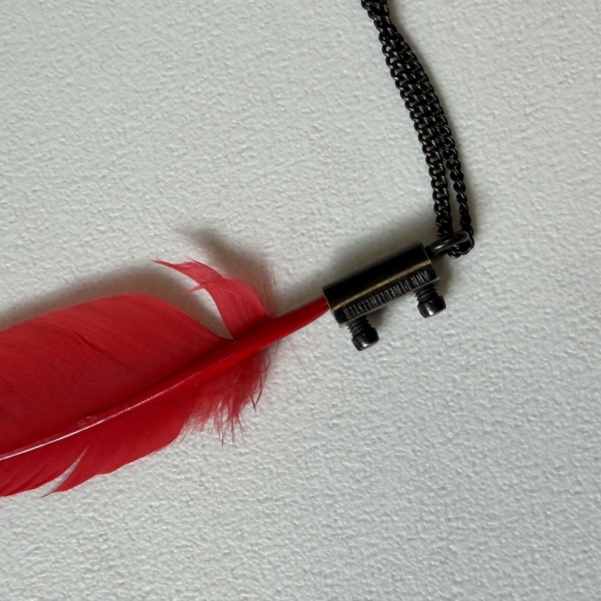Ann Demeulemeester Late 2000s ‘Red Feather’ Chain Necklace Size ONE SIZE - 10 Thumbnail