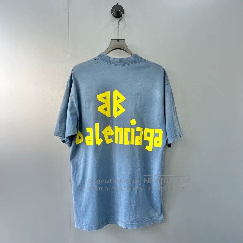 Balenciaga Balenciaga Masking Tape Type Short Sleeve T-Shirt Size US XXS / EU 40 - 2 Thumbnail