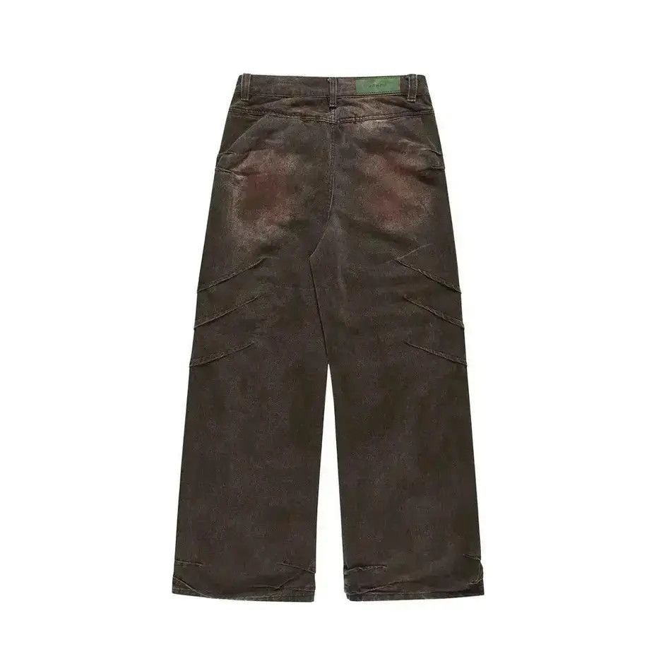 Japanese Brand Streetwear Washed Gradient Wide Leg Jeans Design Trousers Size US 32 / EU 48 - 5 Thumbnail