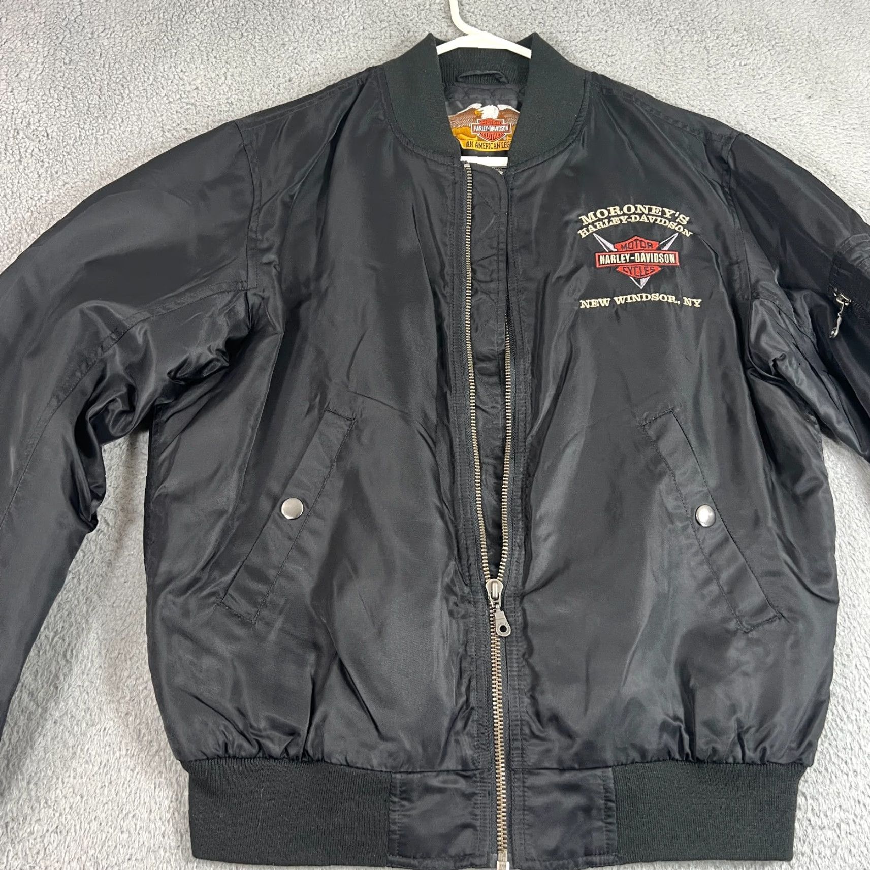 Harley Davidson VTG Harley Davidson Jacket New York Medium Windbreaker Bomber Patch Nylon Size US M / EU 48-50 / 2 - 2 Thumbnail