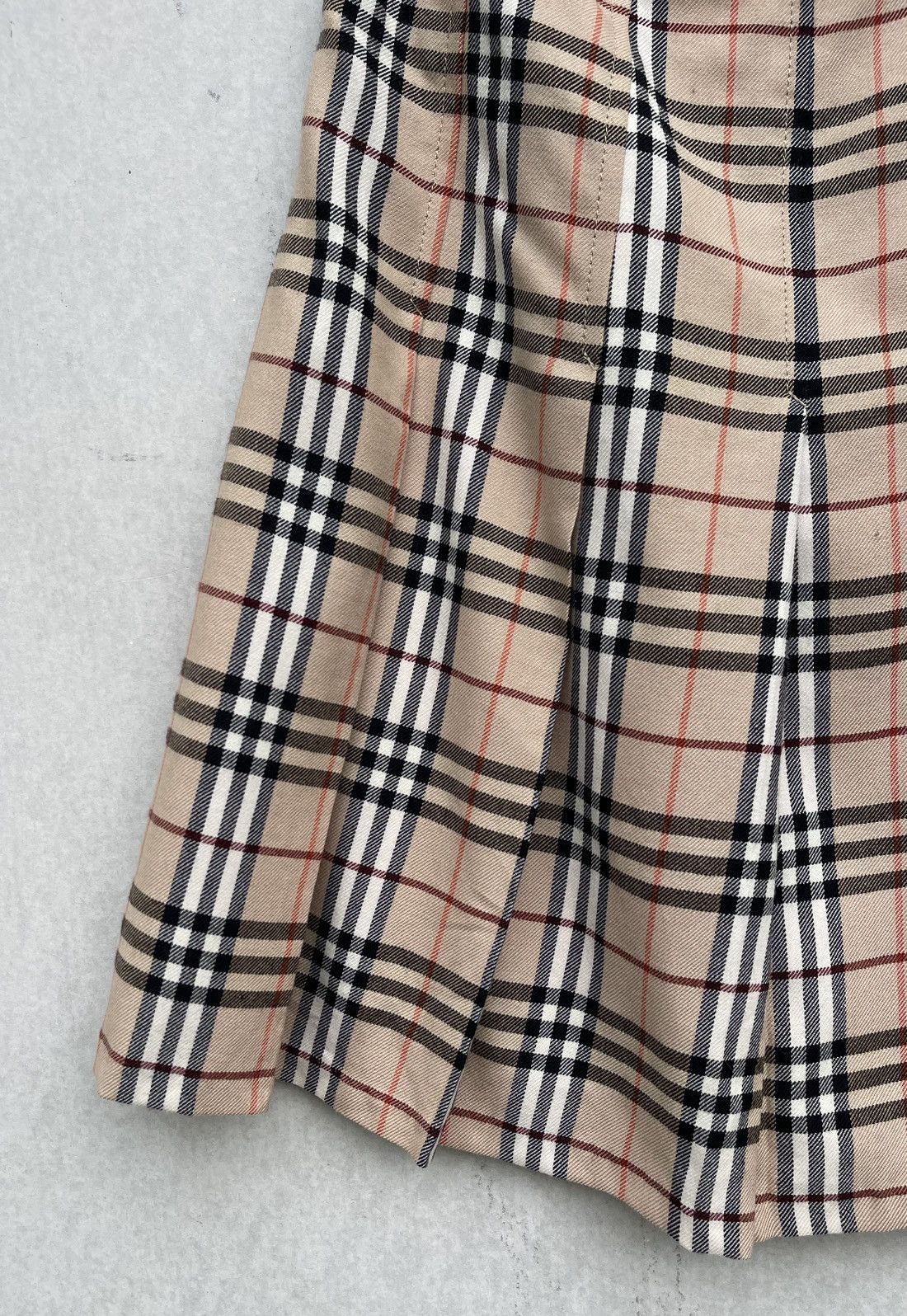 Burberry Burberry London Women's Nova Check Baggy Pleated Midi Skirt Size 29" - 5 Thumbnail