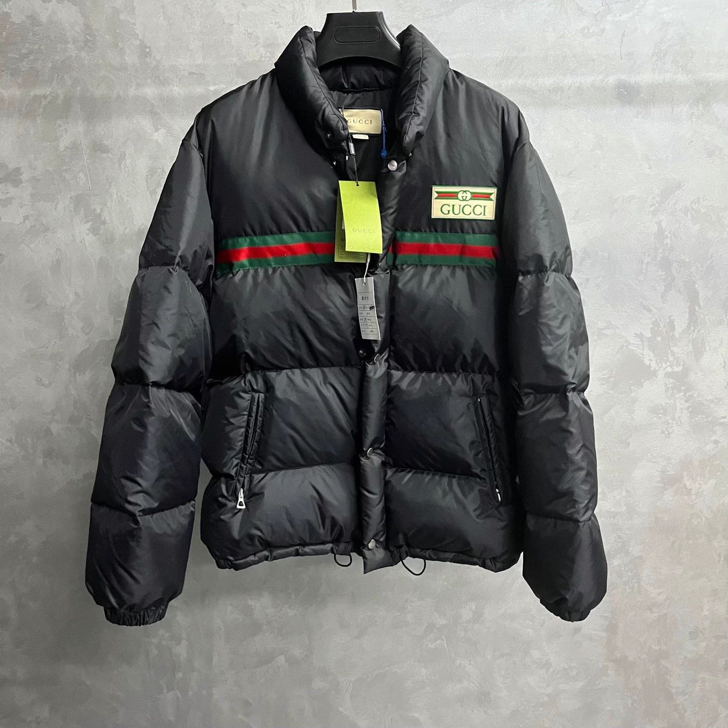 Gucci Gucci Black Logo Waterproof Warm Stand Collar Down Jacket 50 Size US M / EU 48-50 / 2 - 1 Thumbnail