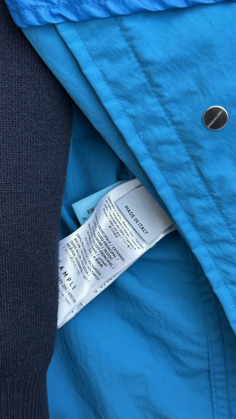 Salvatore Ferragamo Ferragamo Blue Lightweight Jacket Salvatore Ferragamo Size US M / EU 48-50 / 2 - 8 Thumbnail