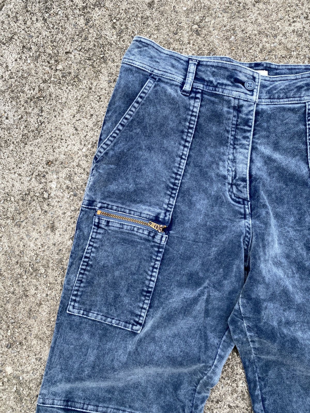 Japanese Brand × Otto 1990s - Otto Velvet Multipocket Flare Pant Size 28" / US 6 / IT 42 - 6 Thumbnail