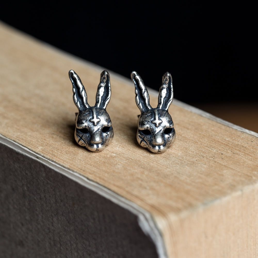 Jewelry 925 Silver Rabbit Crazy Earrings One Pairs Chrome Jewelry Size ONE SIZE - 2 Thumbnail