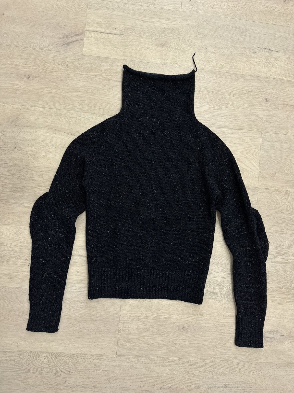Maison Margiela 1999 fall lurex navy sweater Size M / US 6-8 / IT 42-44 - 1 Thumbnail