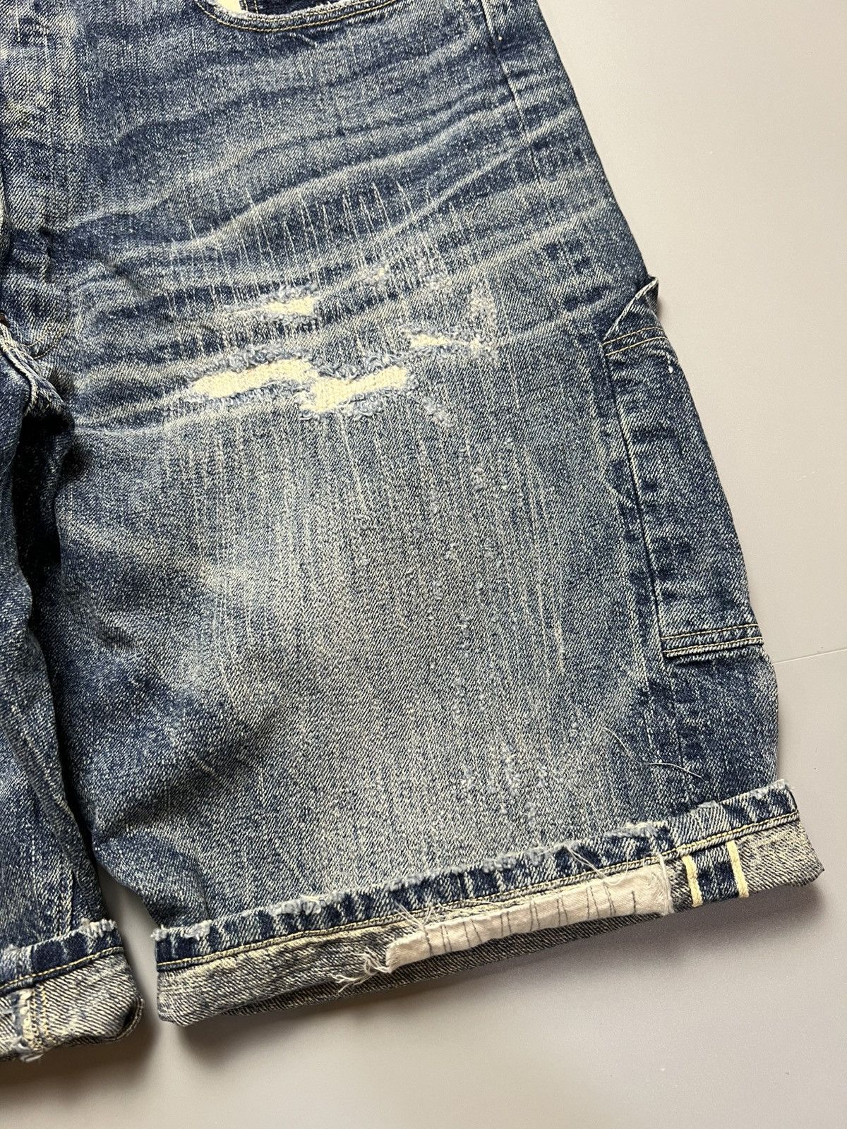Human Made Human Made Ripped Denim Shorts Selvedge Size US 36 / EU 52 - 14 Thumbnail
