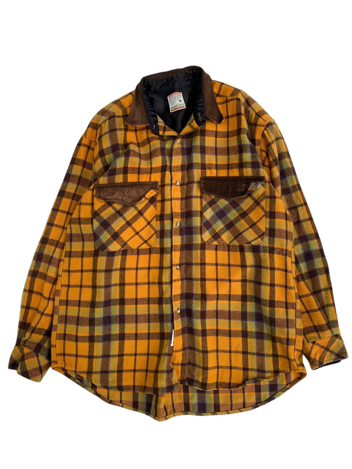 Vintage Vtg Burghscott Wool Flannel Button Up Size US L / EU 52-54 / 3 - 1 Thumbnail