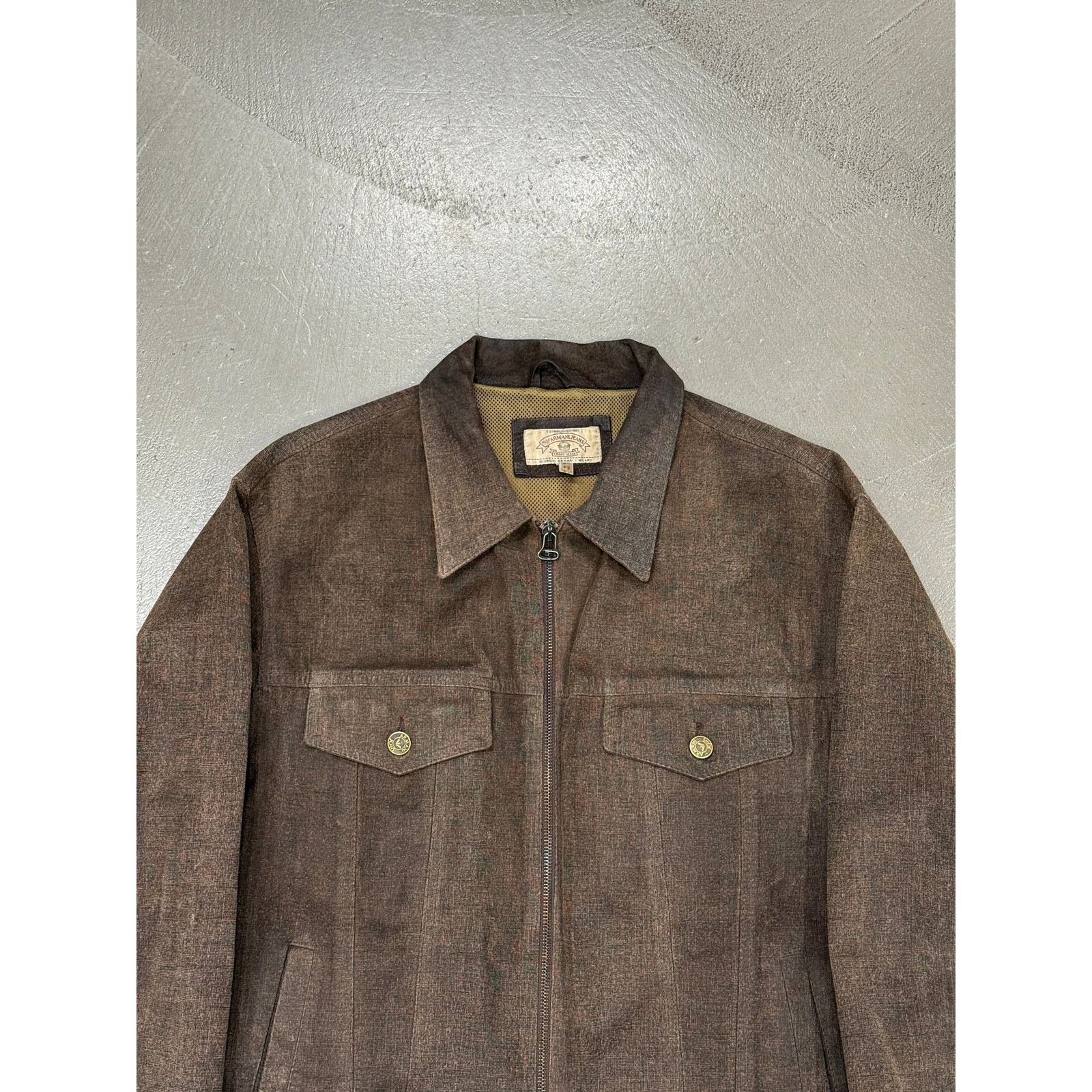 Giorgio Armani 1990s Armani leather work jacket Size US M / EU 48-50 / 2 - 5 Thumbnail