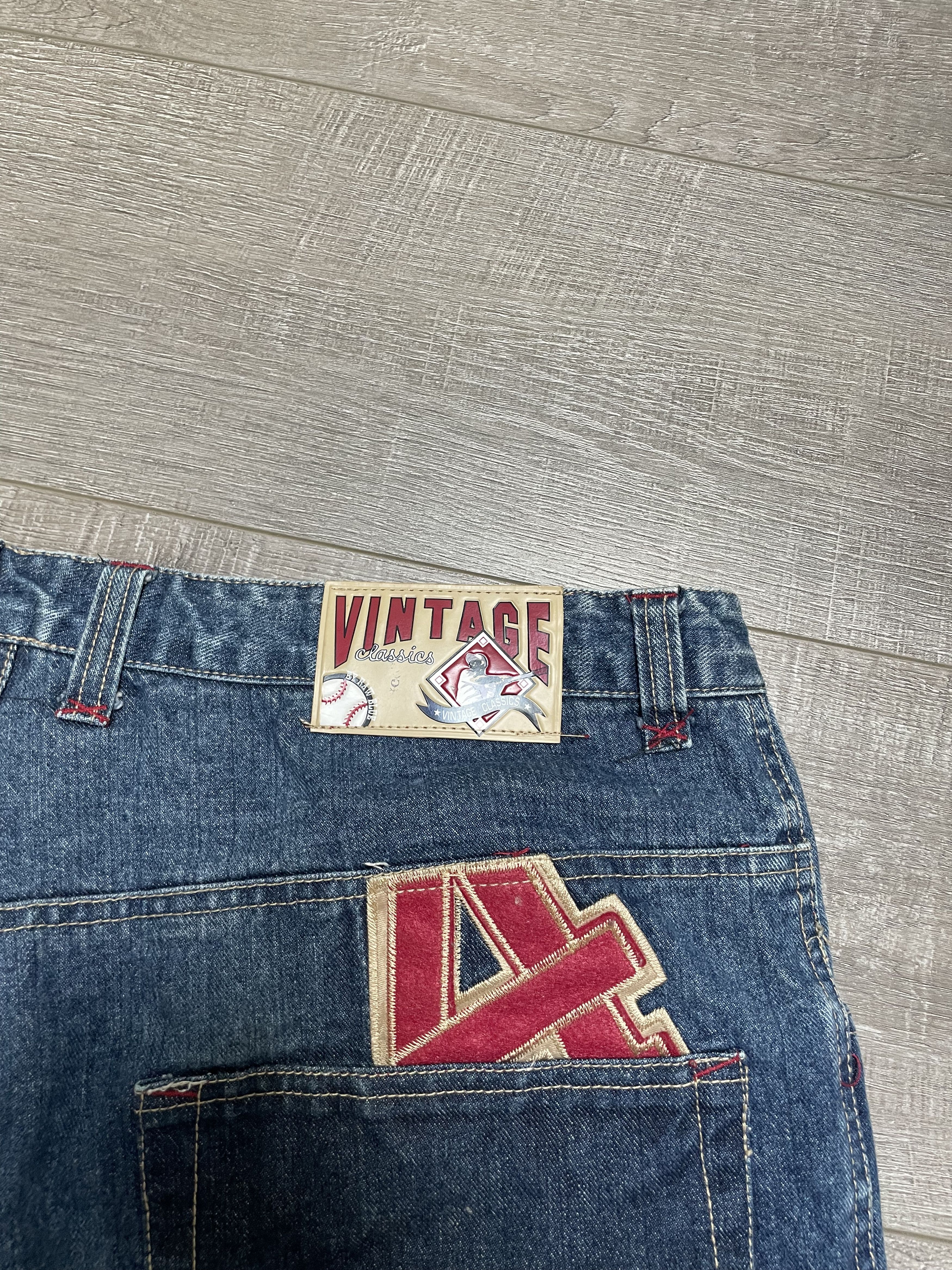 Other VTG Raw Blue First Team Jorts Baggy Denim Shorts Y2K Size 40 Size US 40 / EU 56 - 3 Thumbnail