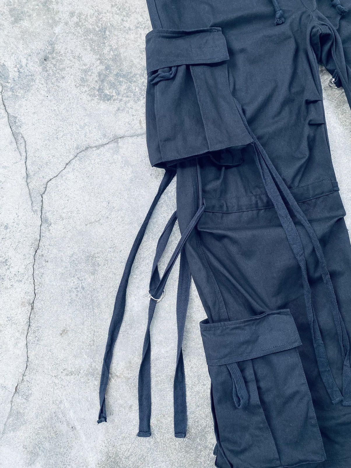 Japanese Brand Vintage Black Barcara Bondage Cargo Pants Size US 34 / EU 50 - 4 Thumbnail
