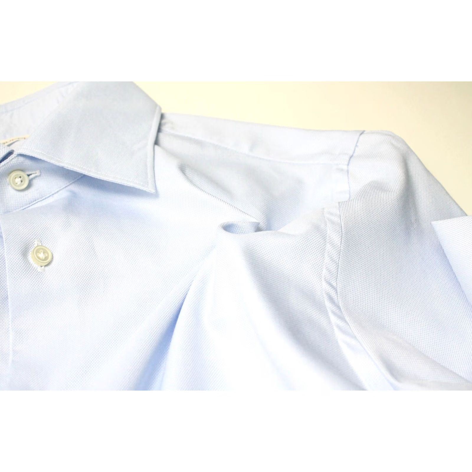 Suitsupply SUITSUPPLY Extra Slim Fit Formal Shirt Men's MEDIUM Blue Button Long Sleeve Size 40R - 6 Thumbnail