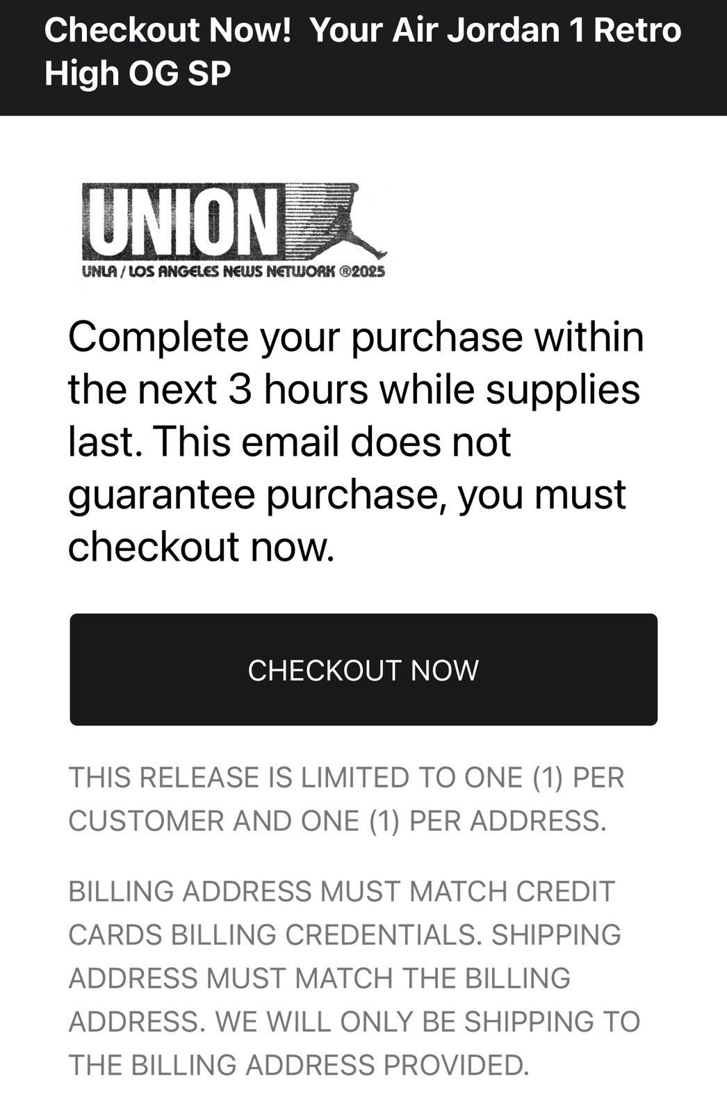 Union LA Union LA Jordan 1 Retro High SP Chicago Shadow, 10.5M, New Size US 10.5 / EU 43-44 - 8 Thumbnail