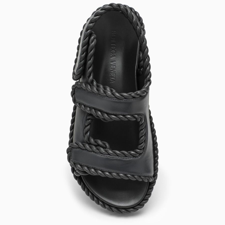 Bottega Veneta o1d2blof0824 Leather Sandals in Slate Grey Size US 7 / IT 37 - 3 Thumbnail
