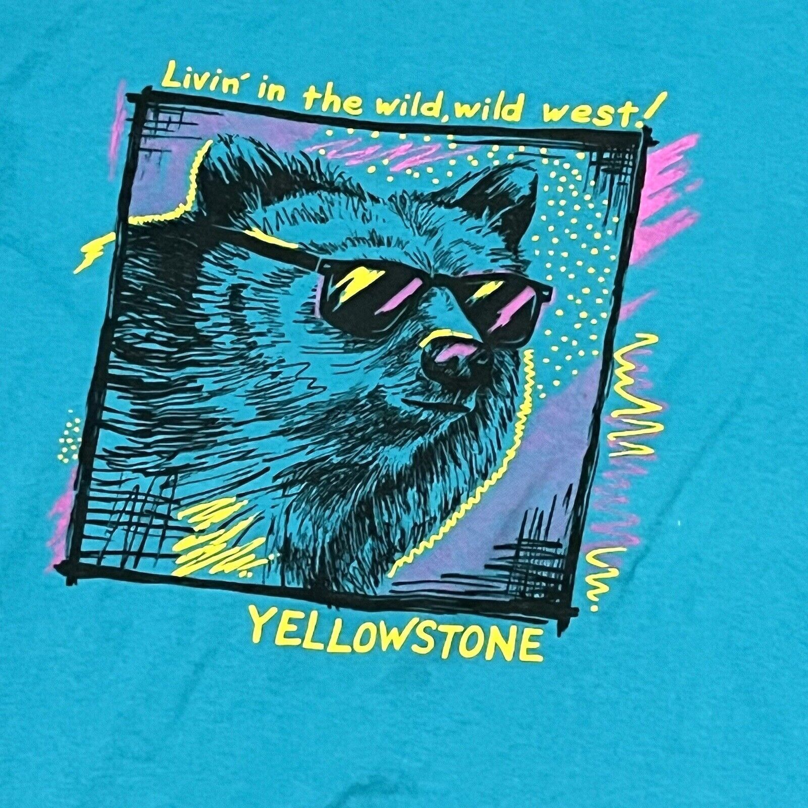 Jerzees Vintage 1990’s Jerzees Yellowstone Graphic T-shirt M/L Size US M / EU 48-50 / 2 - 8 Thumbnail