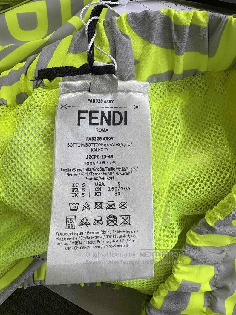 Fendi Fendi size S All-Over Printed Lettering Side-Zip Tapered Pa Size 26" / US 2 / IT 38 - 4 Thumbnail