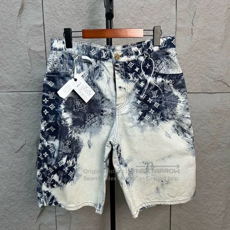 Louis Vuitton Louis Vuitton Tie-dyed cashew flower denim shorts Size US 31 - 1 Thumbnail
