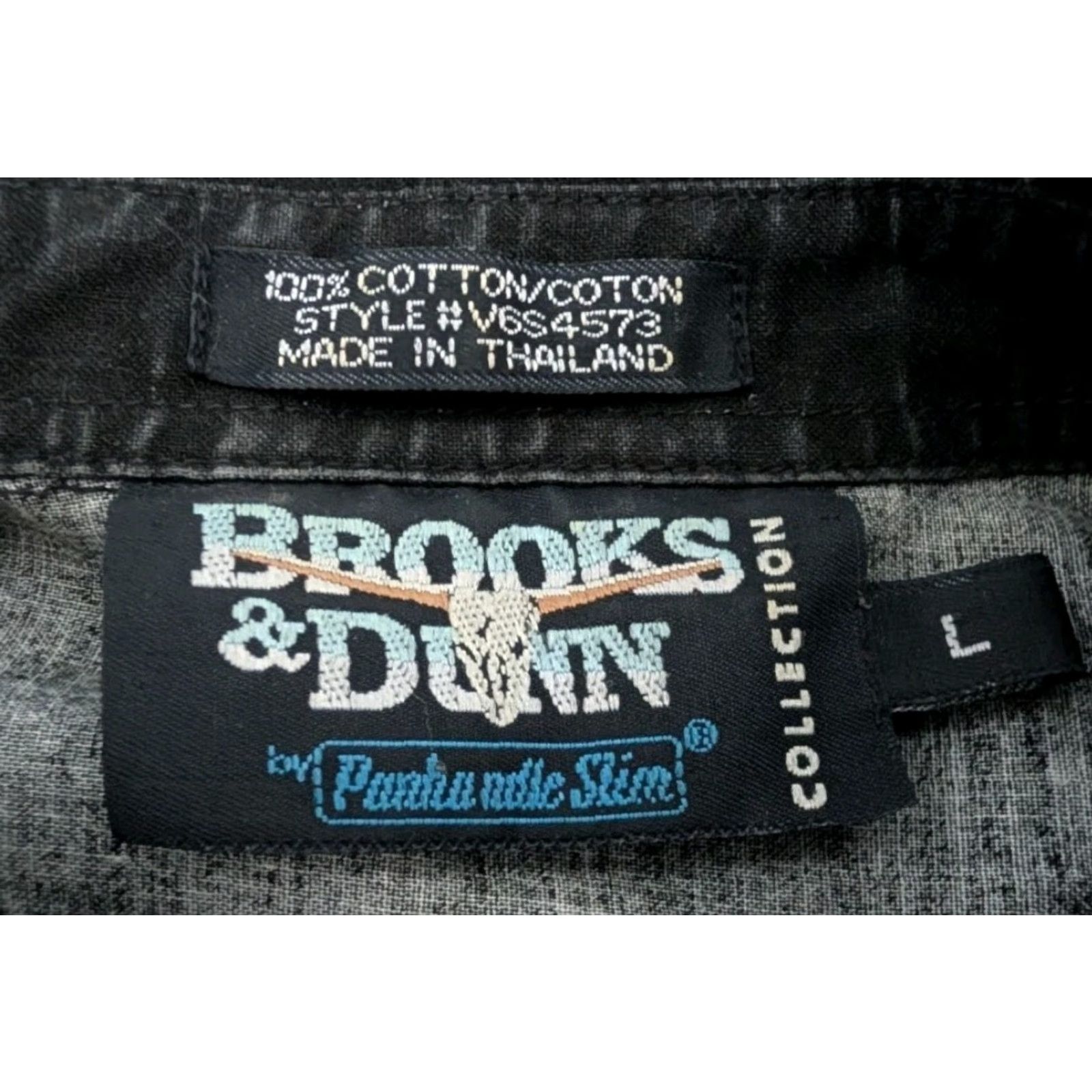 Brooks VINTAGE BROOKS & DUNN Shirt Mens L Black Aztec Snap Geometric Cowboy Western Southwestern Country Button-Up Long Sleeve Size US L / EU 52-54 / 3 - 7 Thumbnail