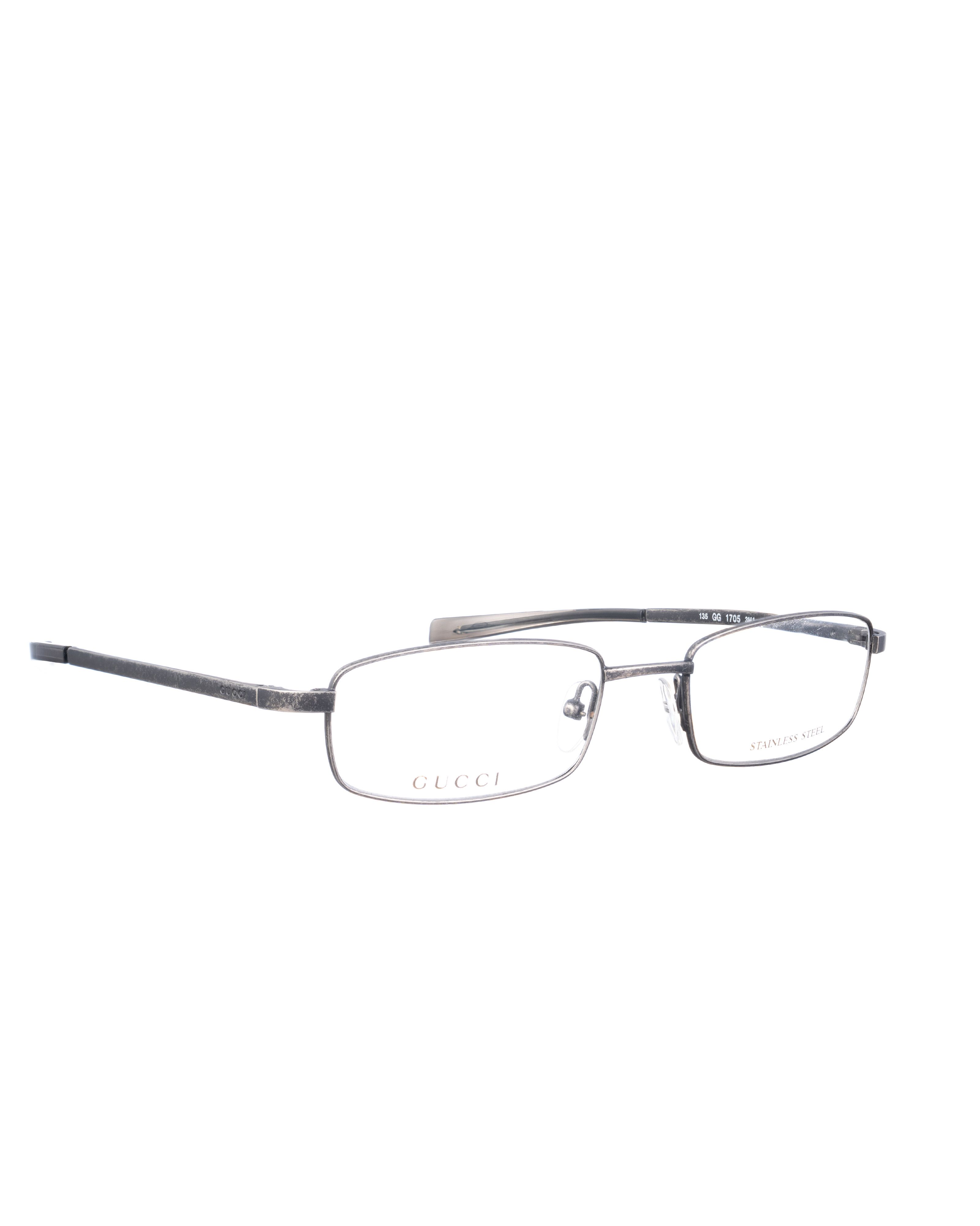 Gucci Gucci 00s Brushed Steel Style Rectangular Glasses Size ONE SIZE - 2 Thumbnail