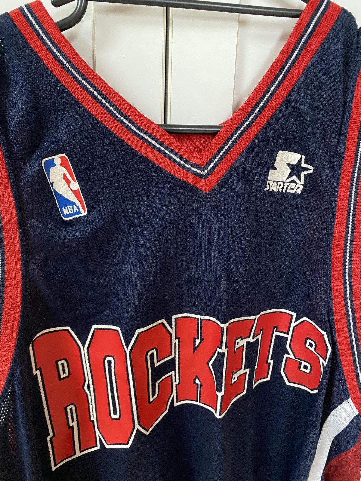 NBA × Starter × Vintage 90s Vintage Starter Authentic Houston Rockets Jersey Size US L / EU 52-54 / 3 - 6 Thumbnail