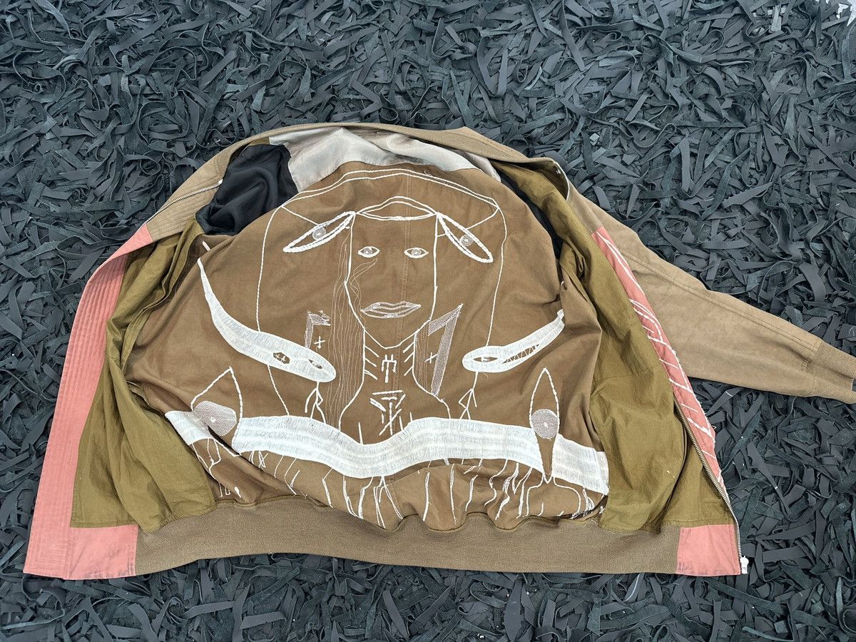 Rick Owens Rick Owens SS15 Faun Runway Messiah Embroided Long Bomber Size US XL / EU 56 / 4 - 5 Thumbnail