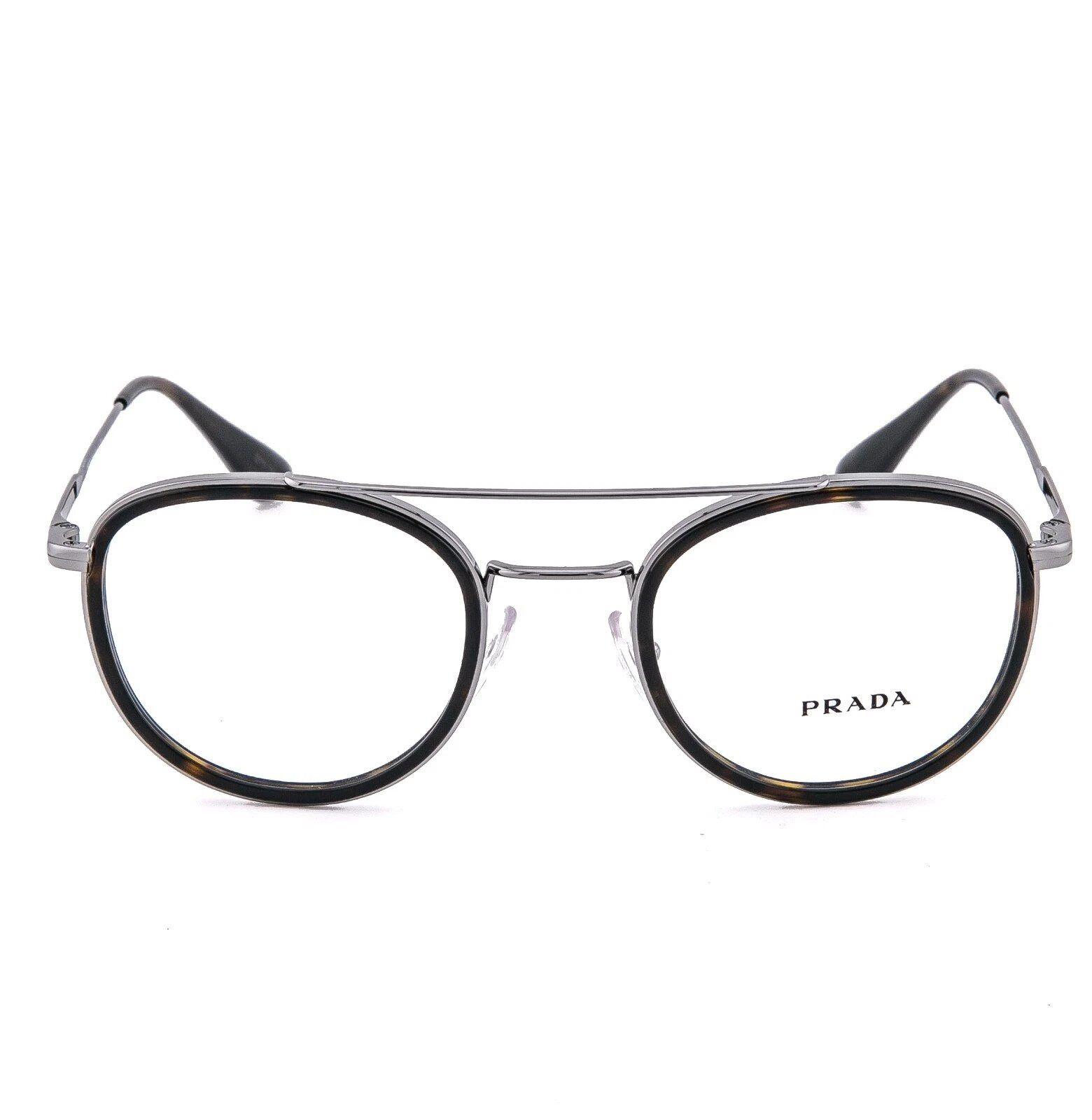 Prada PRADA 66X Gunmetal Brown Retro Unisex Metal Oval PR66XV 66XV Size ONE SIZE - 4 Thumbnail
