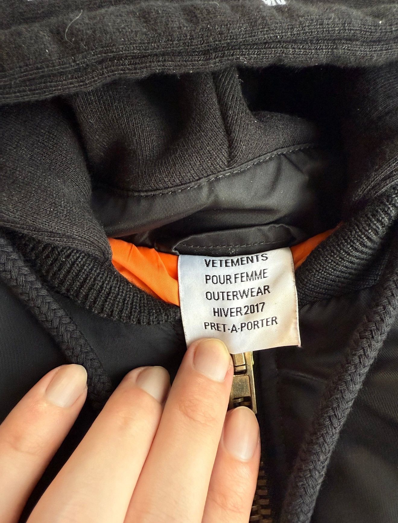 Vetements Vetements FW16 Total Fucking Darkness TFD Femme Bomber Sz.XS Size US XS / EU 42 / 0 - 6 Thumbnail
