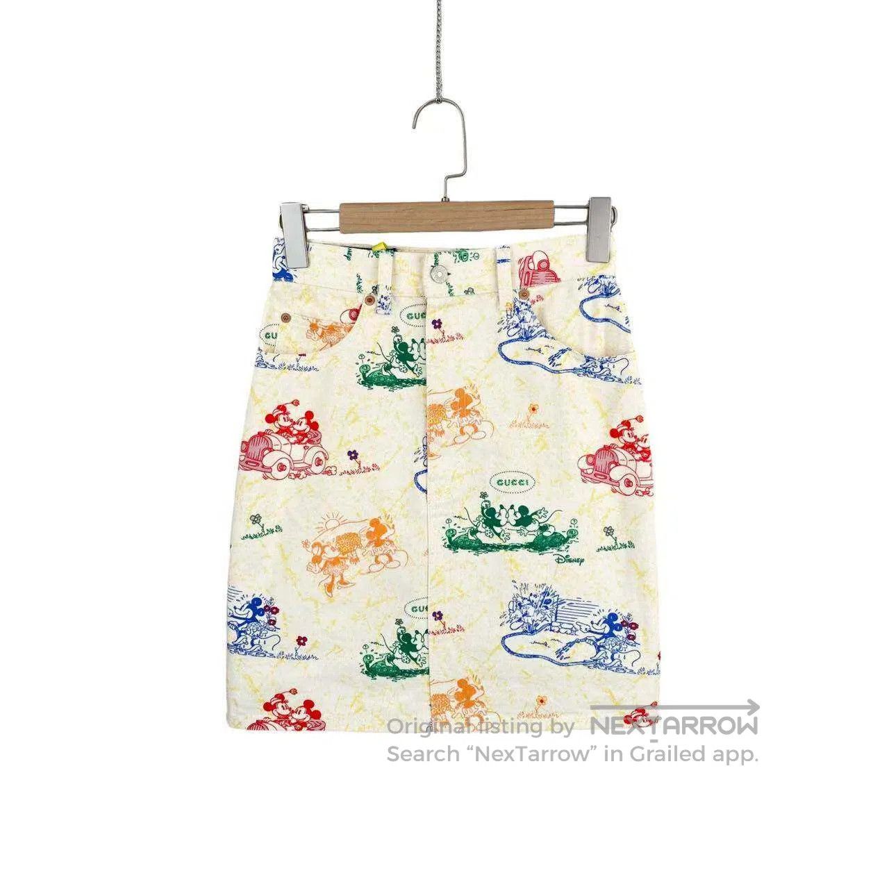 Gucci Guicci Disney co-branded leather brand logo Mickey Mouse p Size 24" / US 00 / IT 34 - 1 Thumbnail