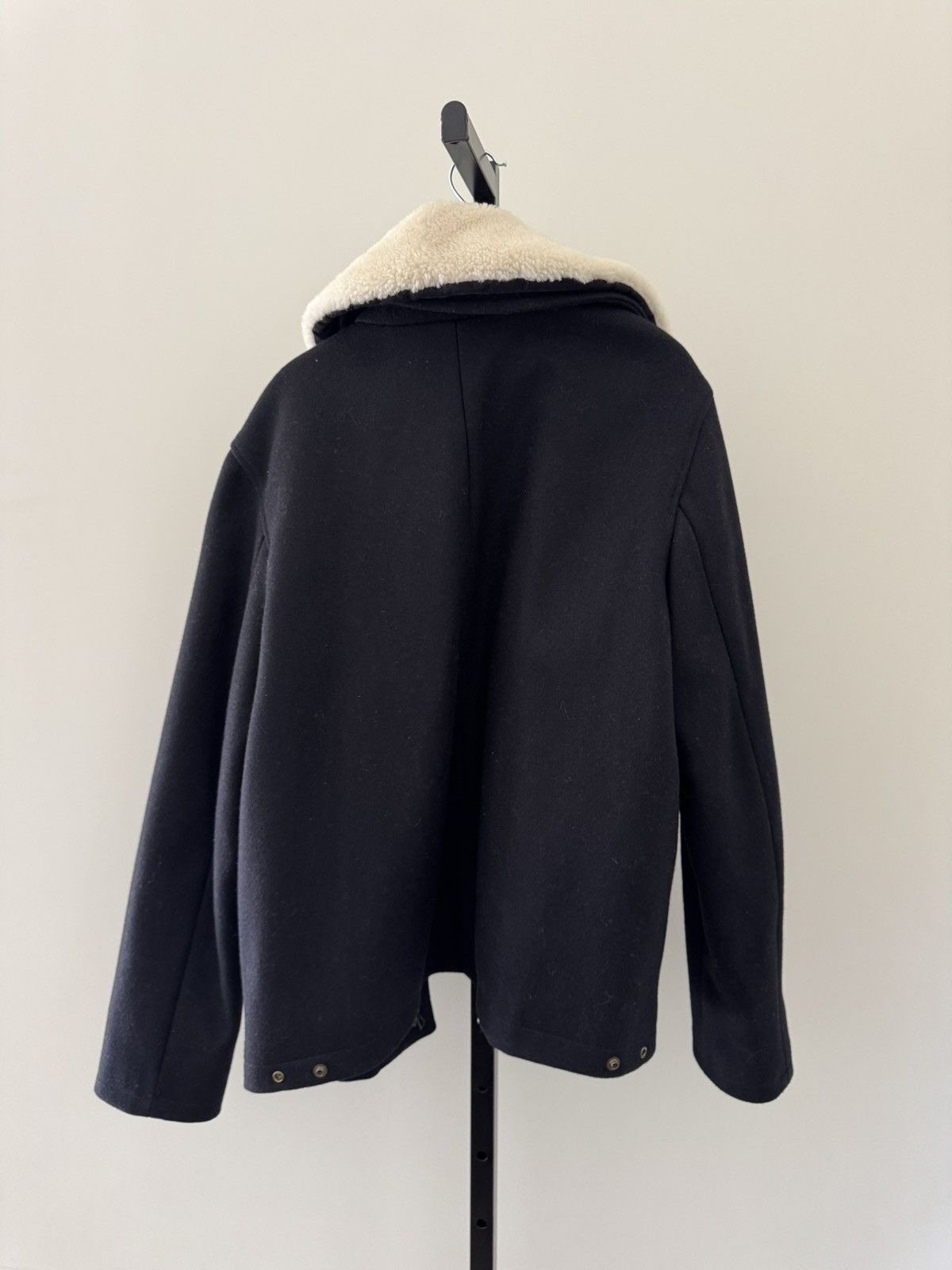 A.P.C. Blue Navy APC Bomber jacket with detachable shearling collar Size US M / EU 48-50 / 2 - 5 Thumbnail