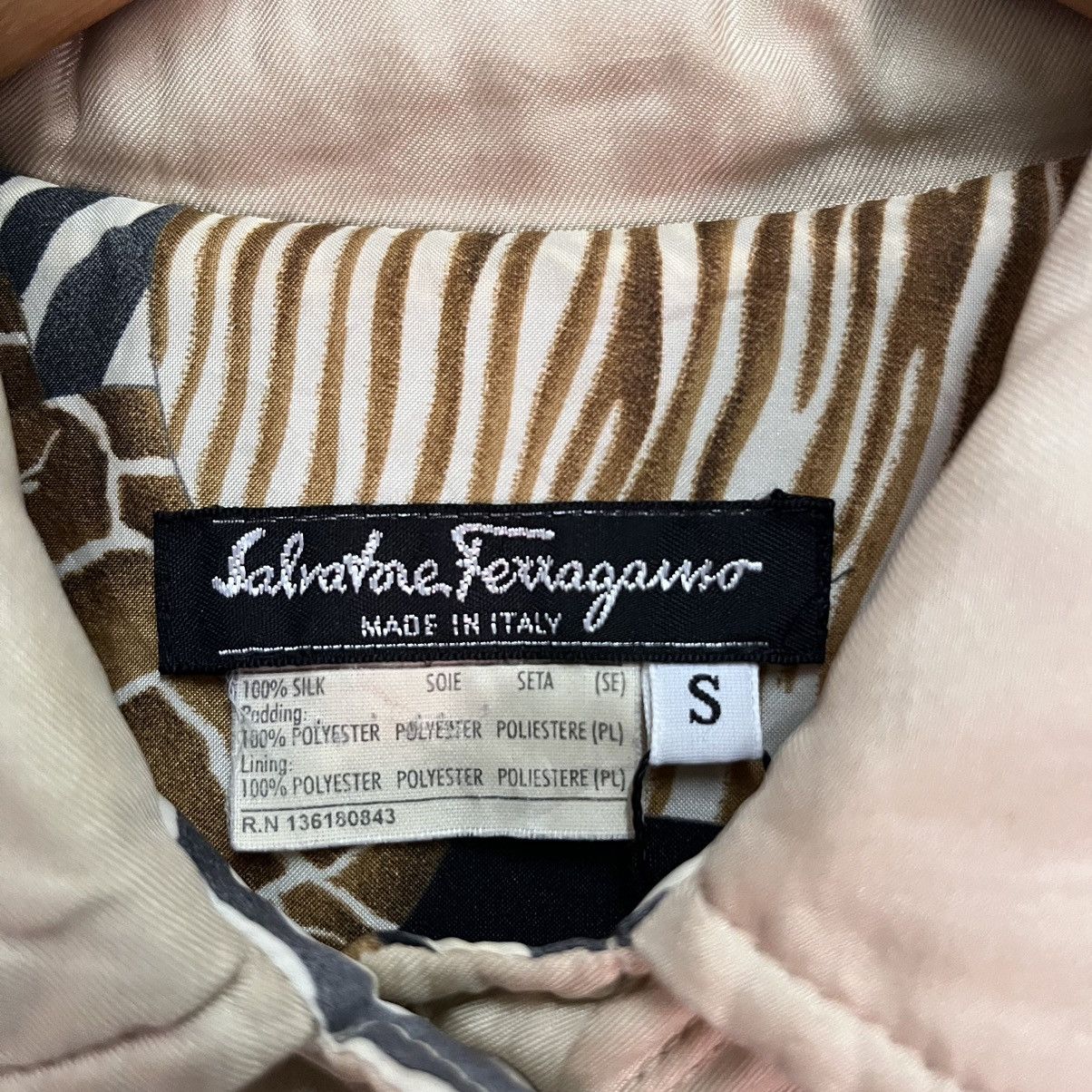 Salvatore Ferragamo Salvatore Ferragamo Quilted Leopard Jacket. Size US S / EU 44-46 / 1 - 7 Thumbnail