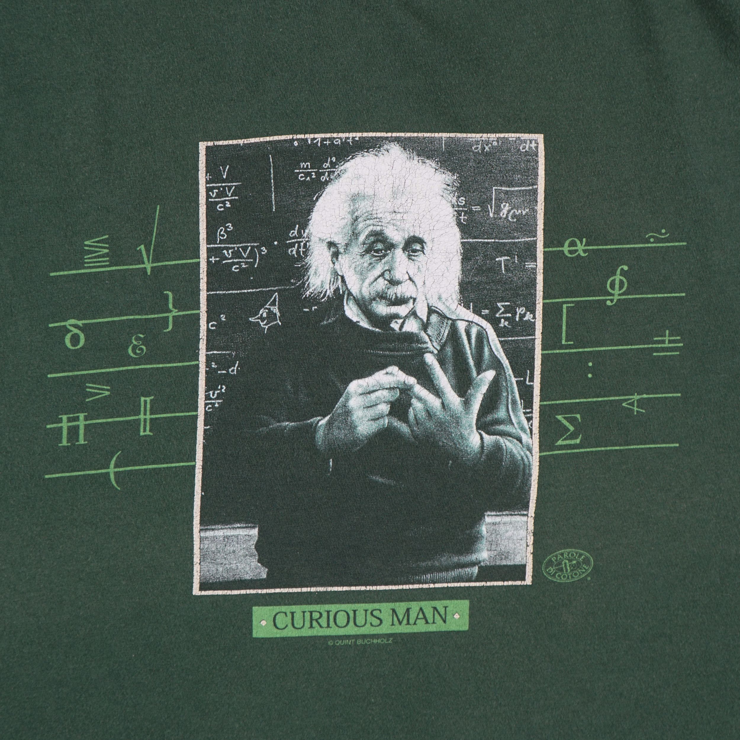 Arts & Science × Vintage Vintage Albert Einstein Curious Man T Shirt Size US M / EU 48-50 / 2 - 2 Thumbnail