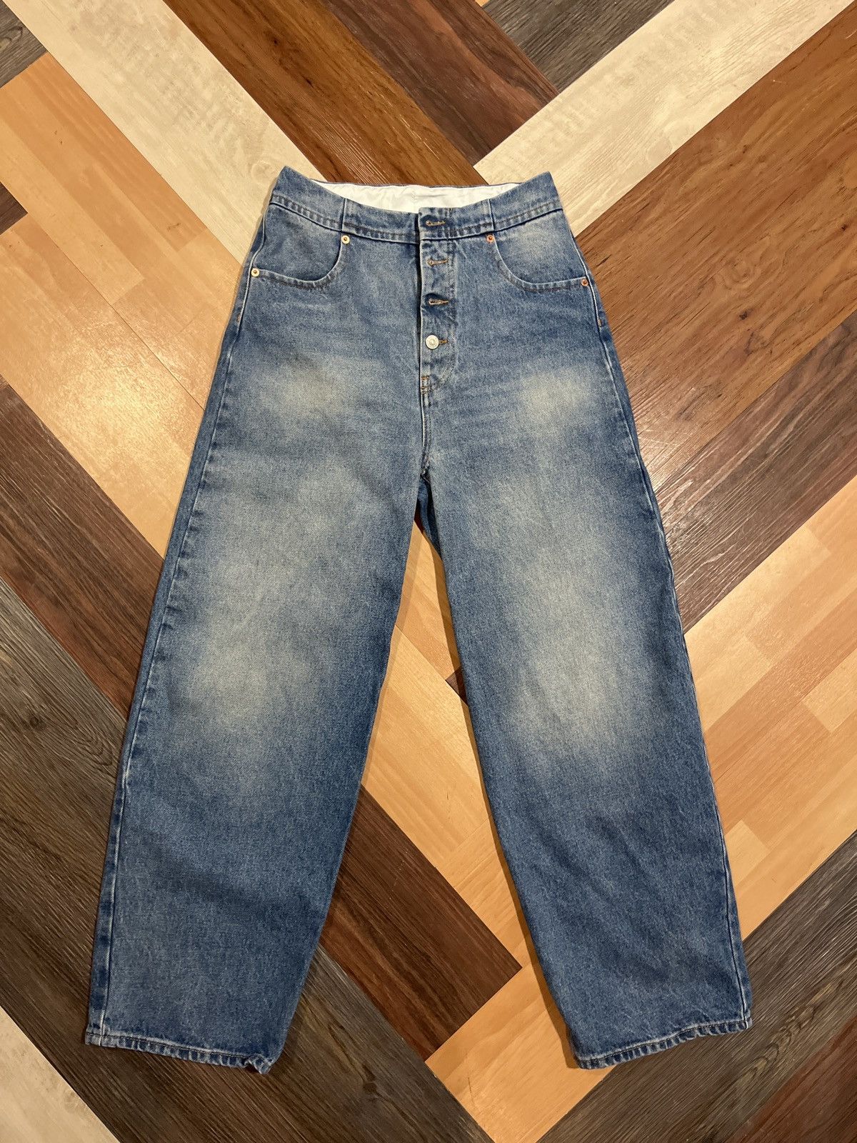 MM6 Maison Margiela Blue Loose-Fit Jeans