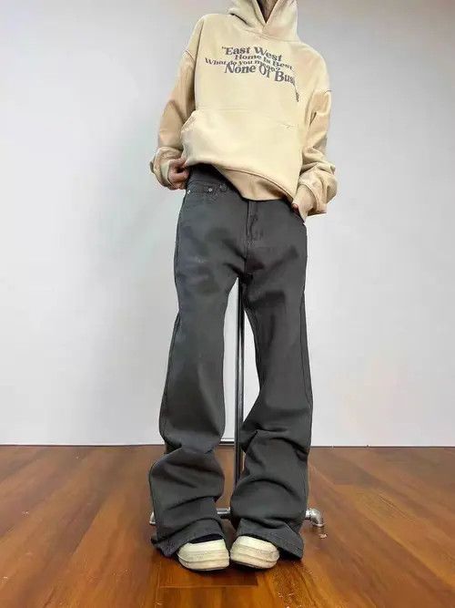 VIBE Gray Stacked Flare Denim Jeans Size US 30 / EU 46 - 5 Thumbnail
