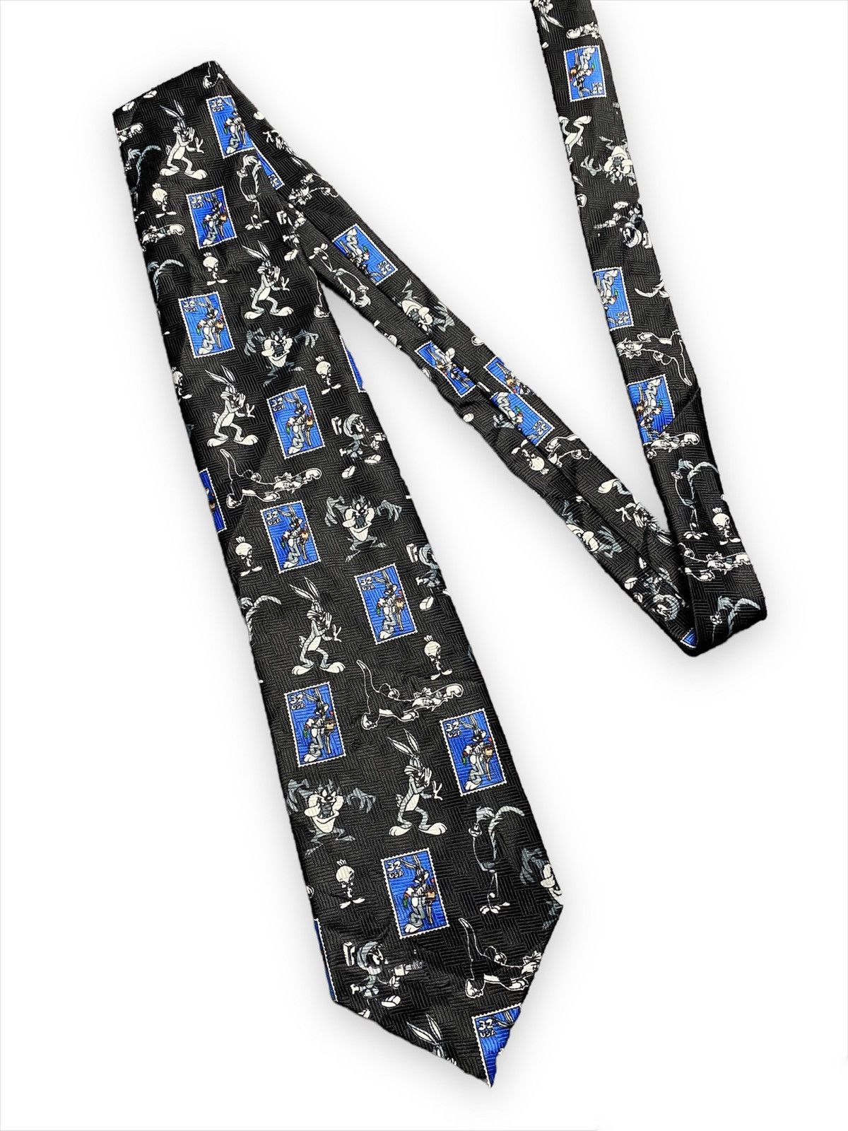 Vintage Looney Tunes Stamp Design Tie