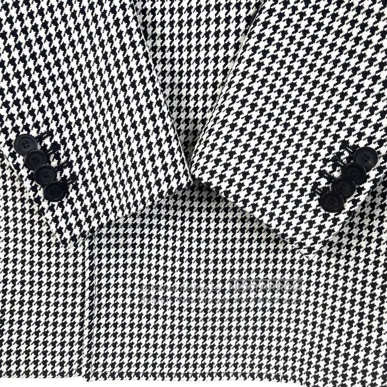 Balenciaga Balenciaga Black and White Checkered Hourglass Wool Blend Size XS / US 0-2 / IT 36-38 - 4 Thumbnail