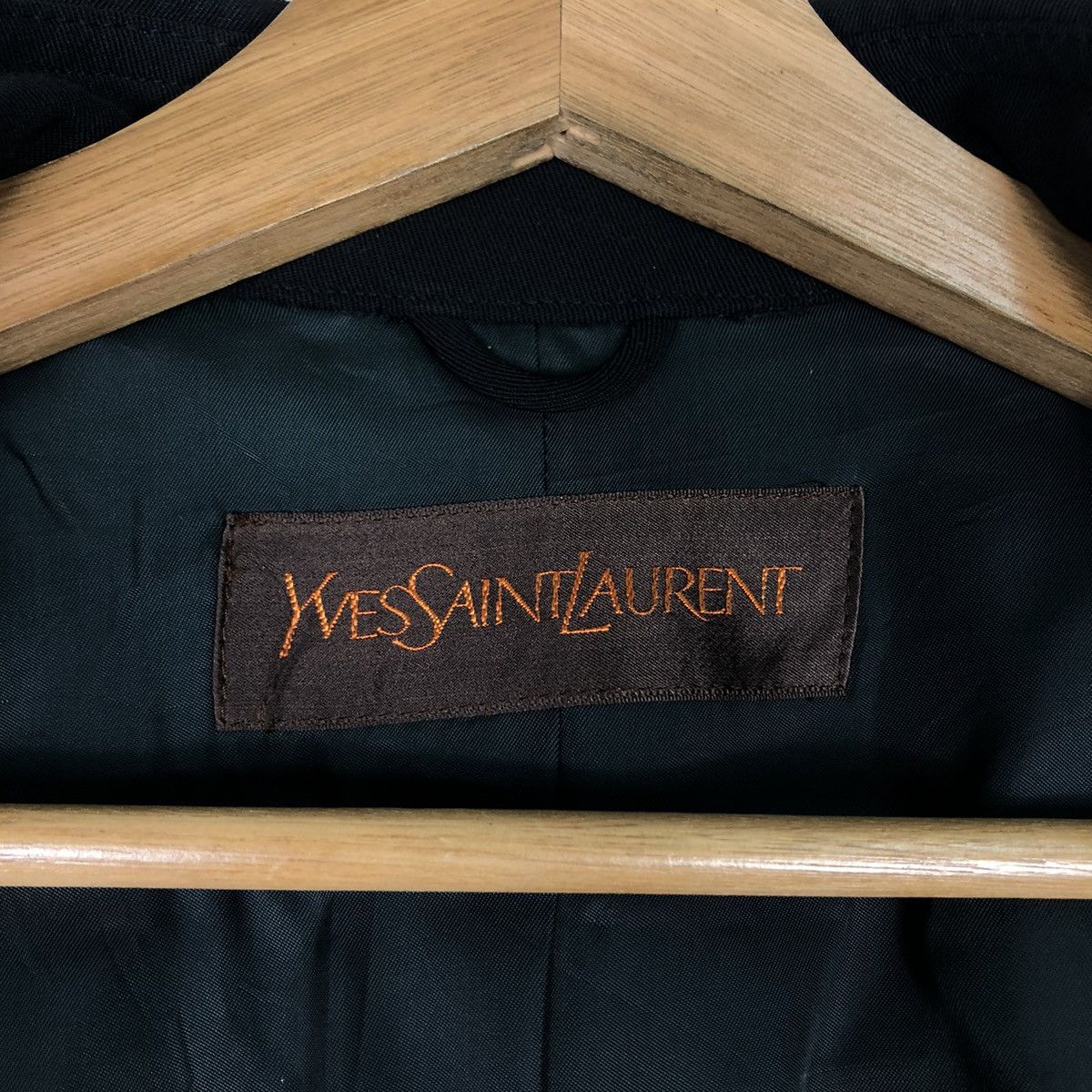 Yves Saint Laurent 🔥Vtg Long Jacket Rich Black Yves Saint Laurent Size US M / EU 48-50 / 2 - 17 Thumbnail