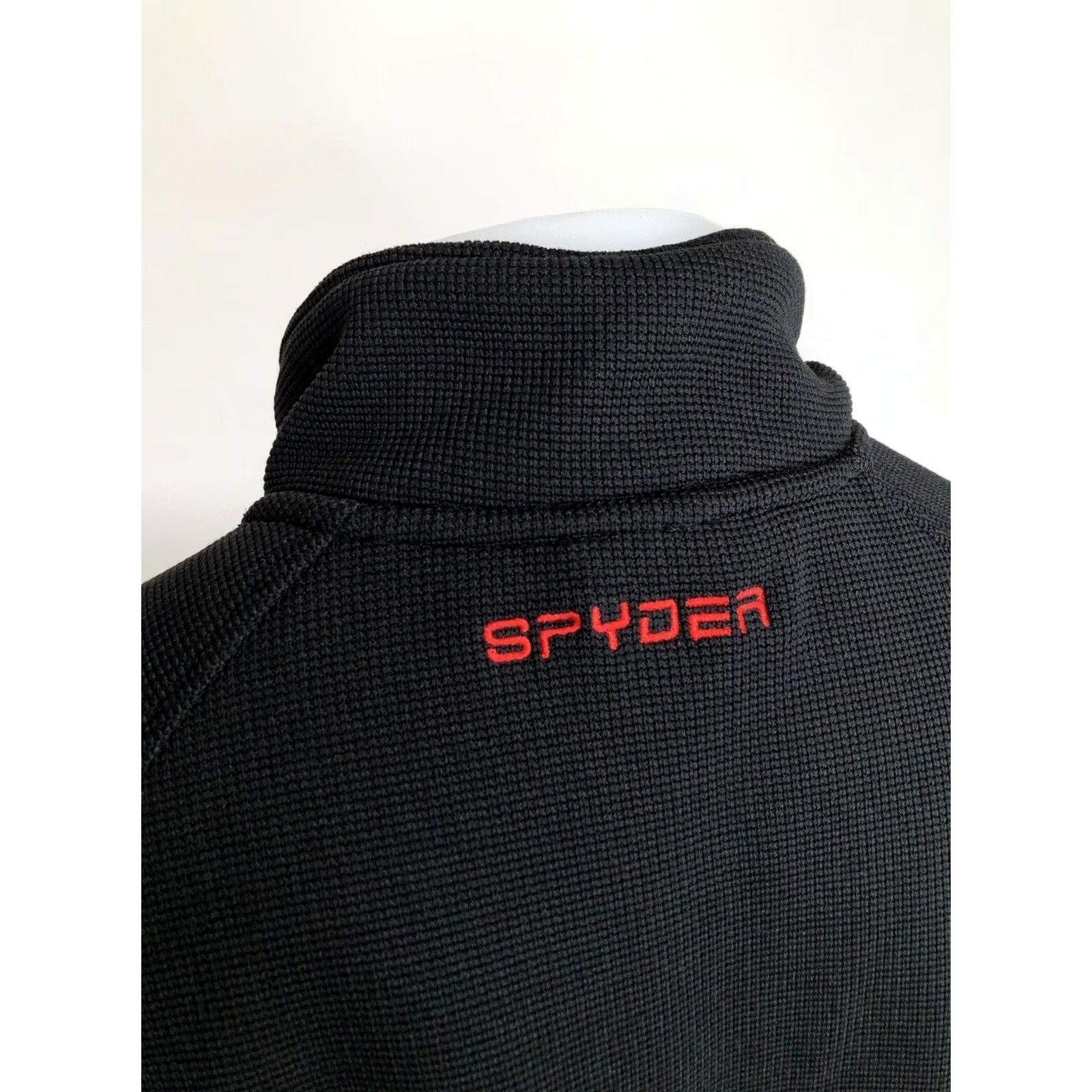 Spyder SPYDER Embroidered Md. Fleece Lined Sweater Jacket - EXCELLENT | Men | L | Black | Pullover Sweater Jacket | Ski Snowboard Theme Size US L / EU 52-54 / 3 - 5 Thumbnail