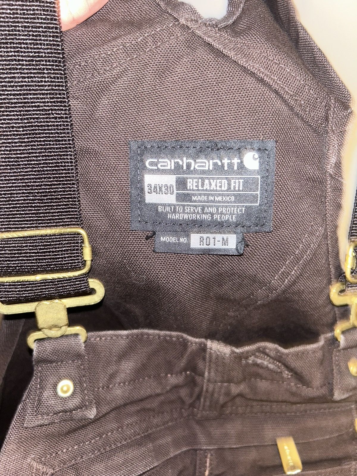 Carhartt Dark Brown Double Knee Carhartt Overalls Size US 34 / EU 50 - 8 Thumbnail