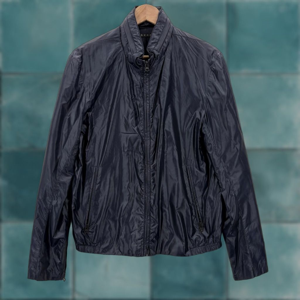 Theory Theory Jacket Mens Small Blue Gabe S Metaphoric Hooded Nylon Zip Lightweight Windbreaker Size US S / EU 44-46 / 1 - 1 Thumbnail