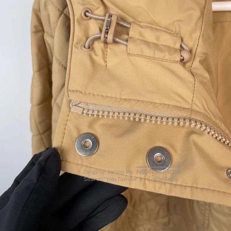 Hermes Hermes Quilted Hooded Jacket, Khaki Size XS / US 0-2 / IT 36-38 - 4 Thumbnail