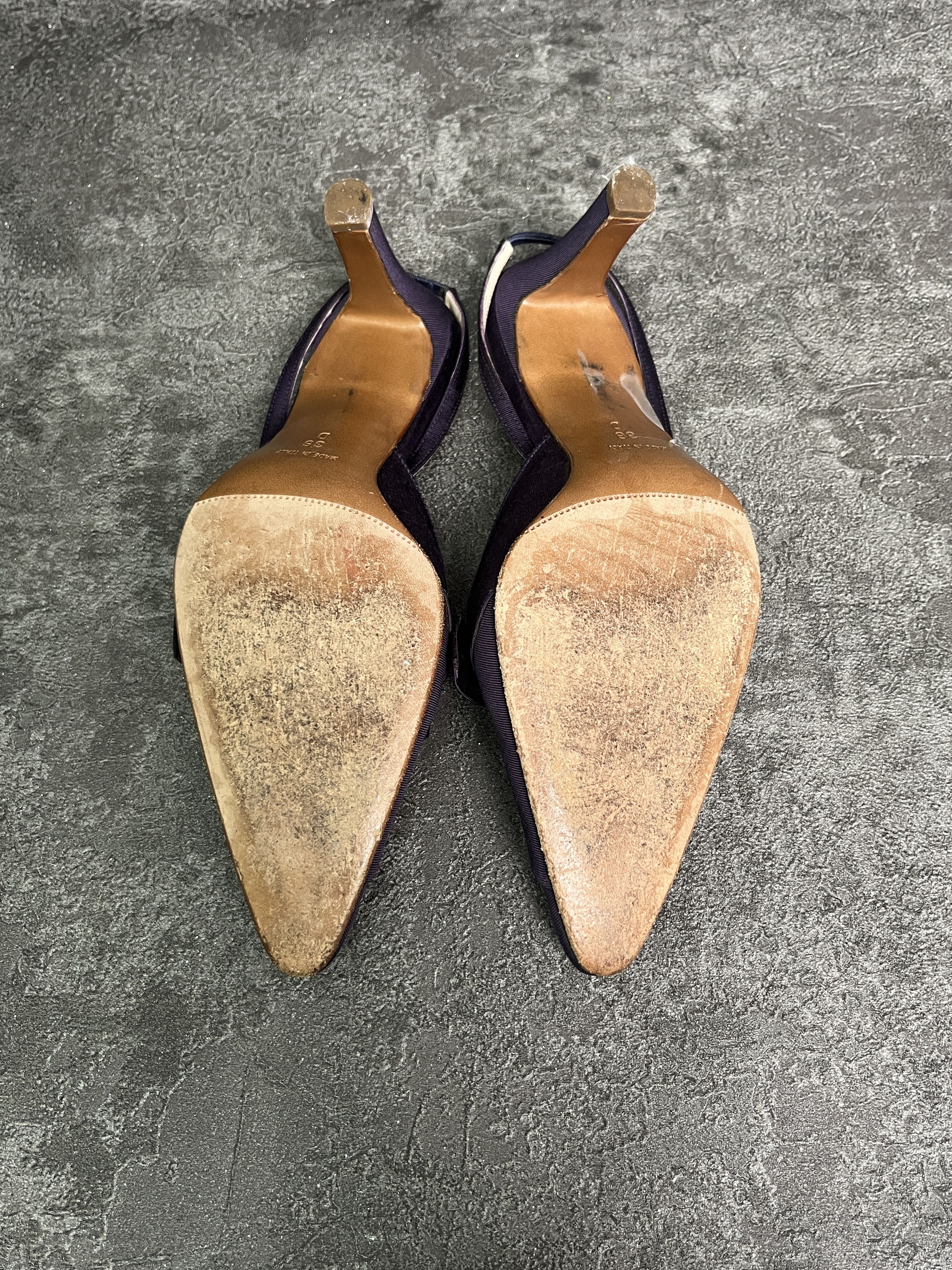 Christian Dior Monsieur Christian Dior Purple 75mm Sling Back Shoes Size US 6 / IT 36 - 7 Thumbnail