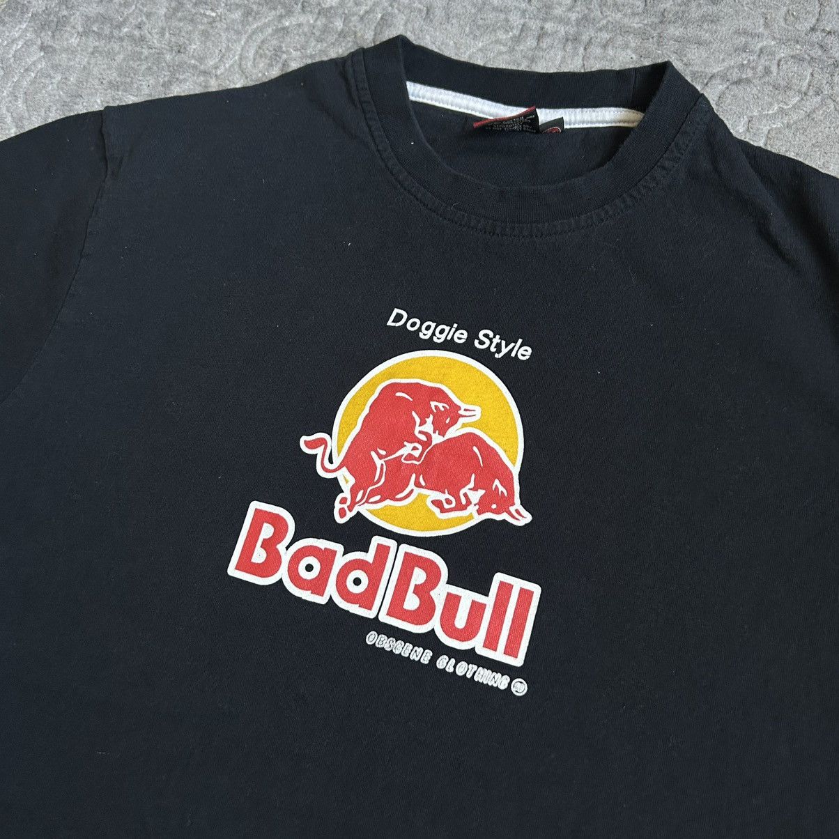Red Bull × Vintage Vintage Obscene Clothing T-shirt "Bad Bull" navy Size US L / EU 52-54 / 3 - 2 Thumbnail