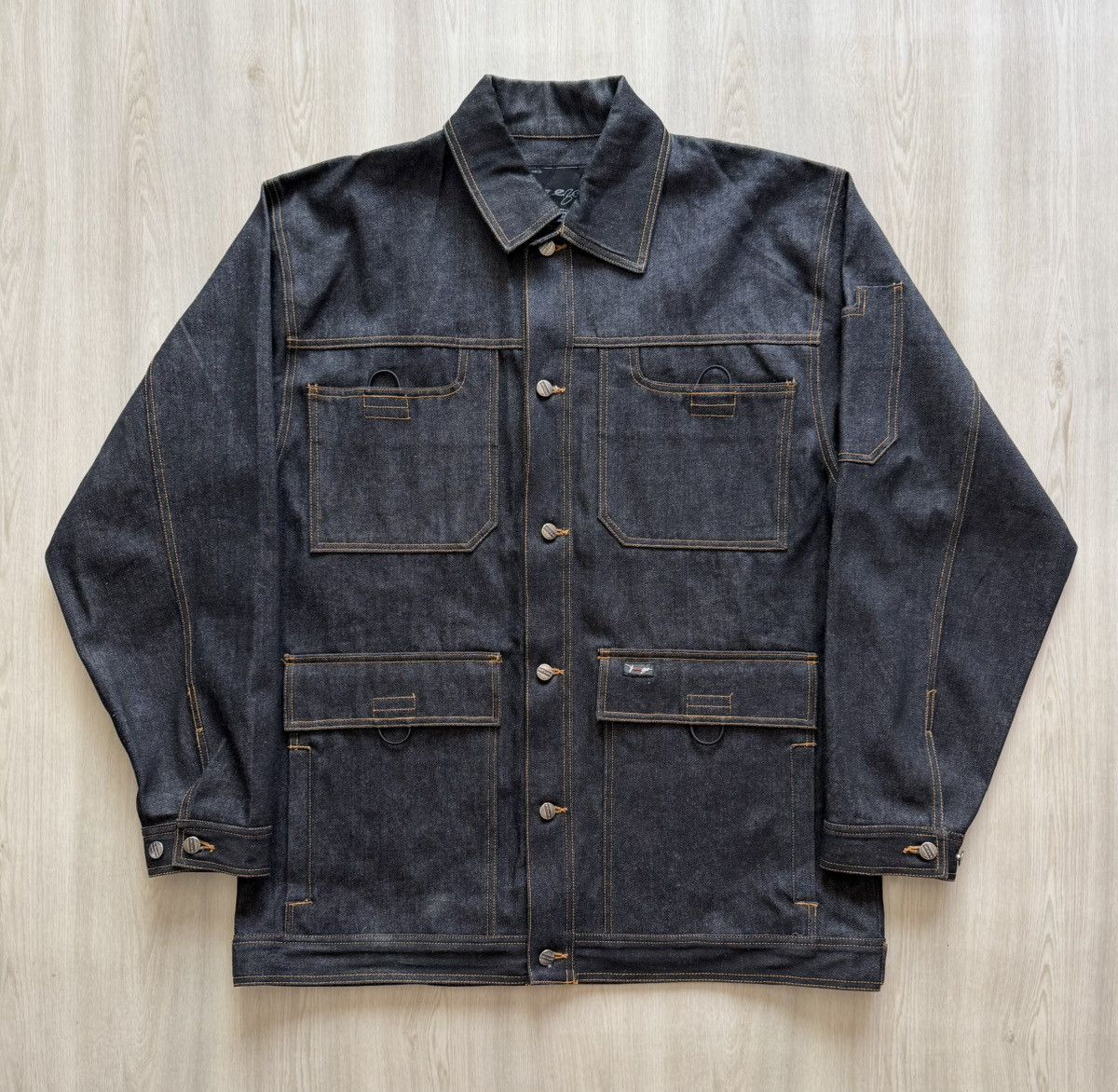 Vintage Vintage Veezo Denim Chore / Trucker Denim Jacket Sz L Russia Size US L / EU 52-54 / 3 - 1 Thumbnail