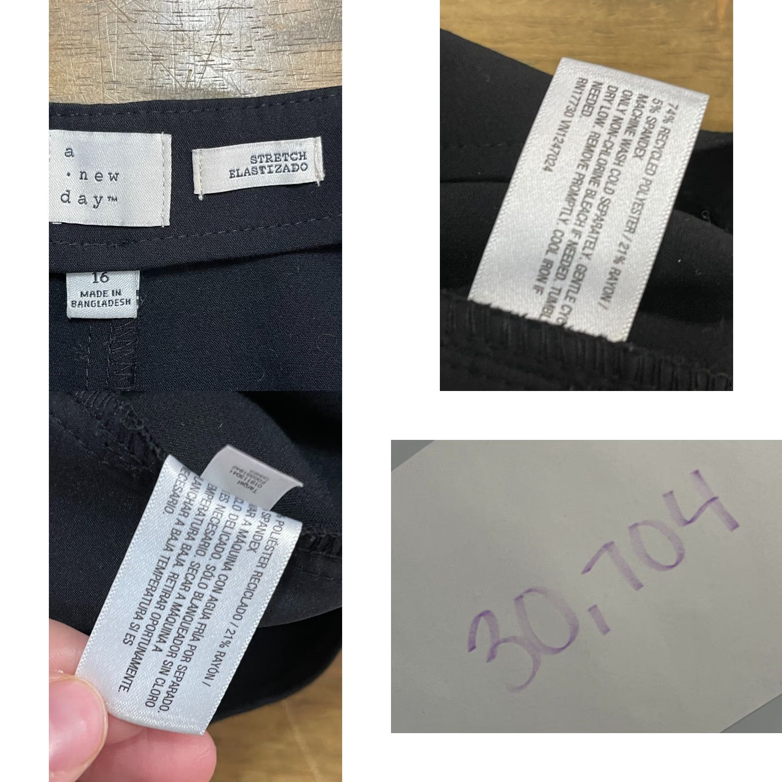 Vintage A New Day Shorts Womens Size 16 Black Stretch Pockets Casual Travel Regular Fit Size 38" / US 16 / IT 52 - 8 Thumbnail