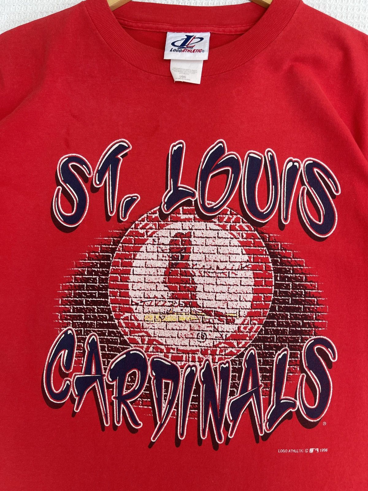 MLB × Vintage Last Drop🔥Rare🔥Vintage 90s St Louis Cardinals T-Shirt Size US L / EU 52-54 / 3 - 9 Thumbnail
